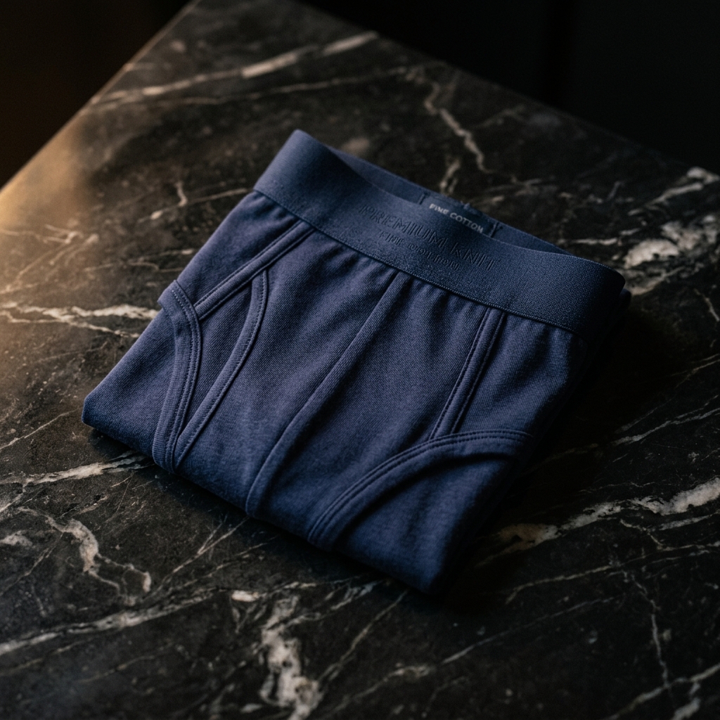 Navy Designer Briefs — pre-owned luxury men's underwear